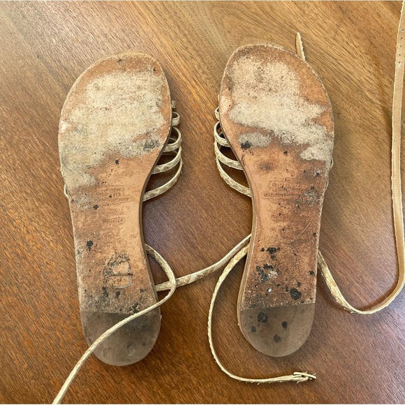 Devi Kroell Beige Python Sandals - Picture 6 of 6